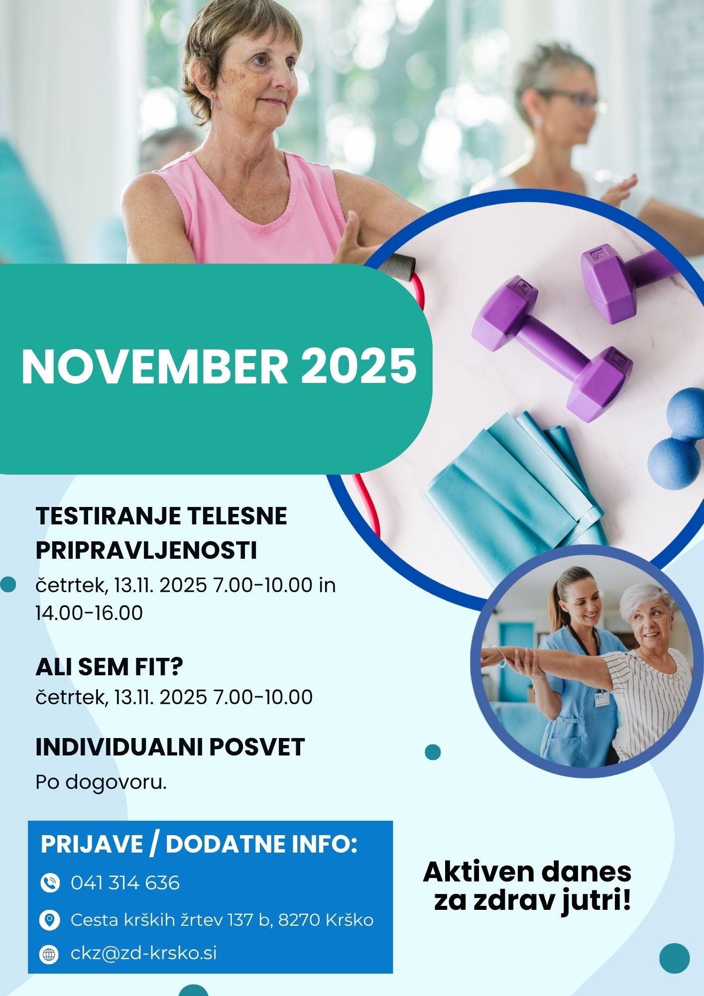 Vabilo na testiranje v mesecu novembru