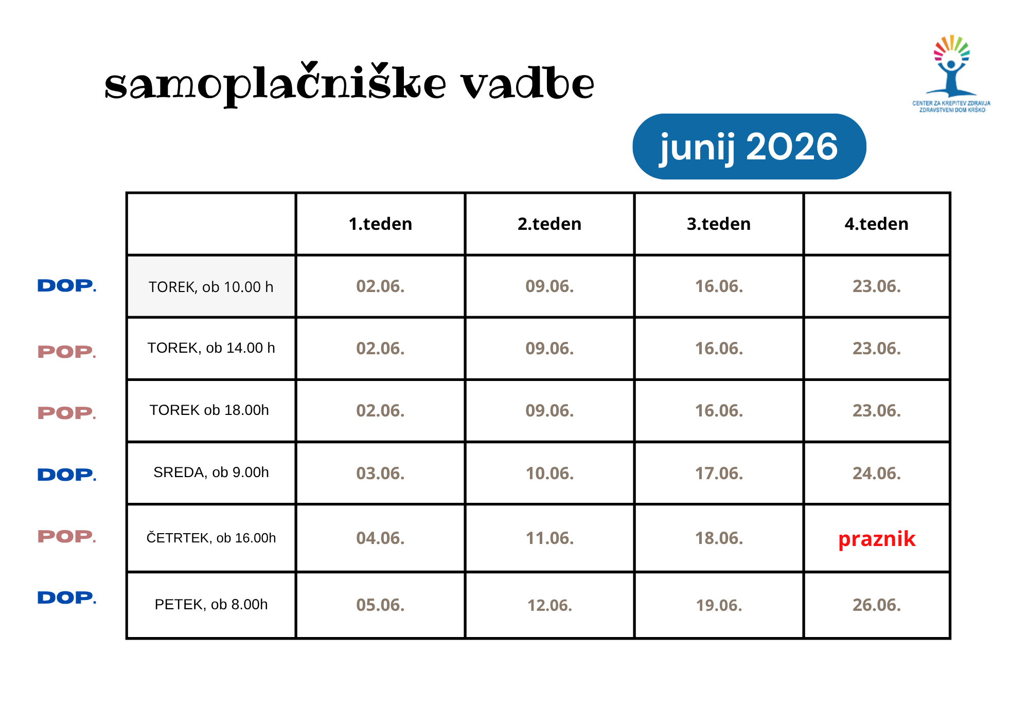 Samoplačniške vadbe 5